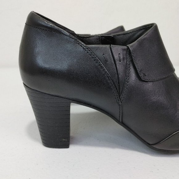 Clarks Bendables Ankle Leather Booties Black Size 8.5 - Picture 4 of 11